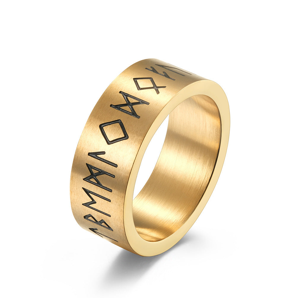 Titanium Steel Matte Brushed Ring for Men