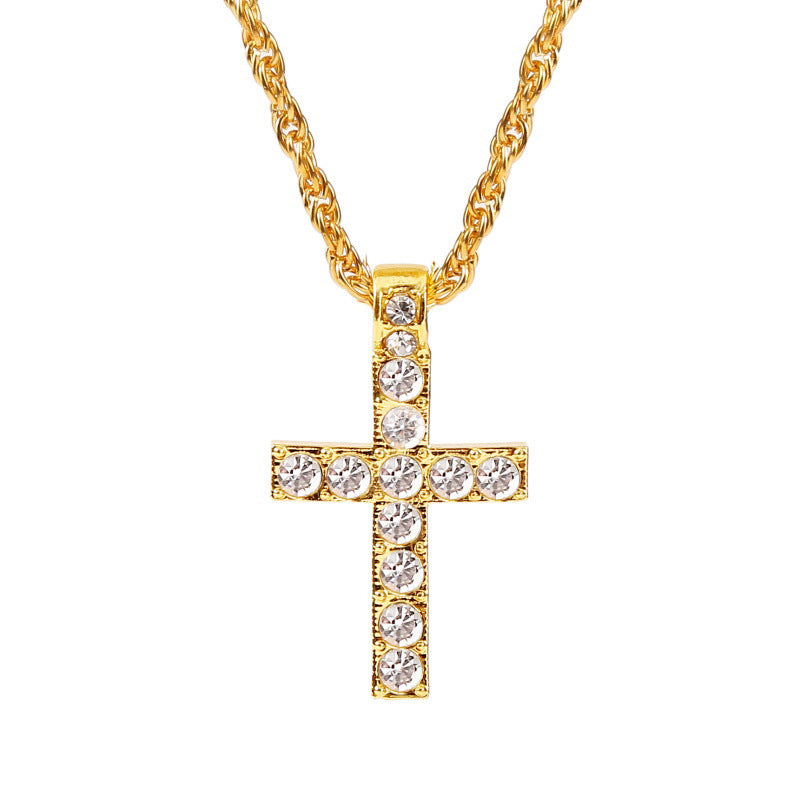 Cross Pendant Necklaces For Men Hiphop Rope Chain Jewelry