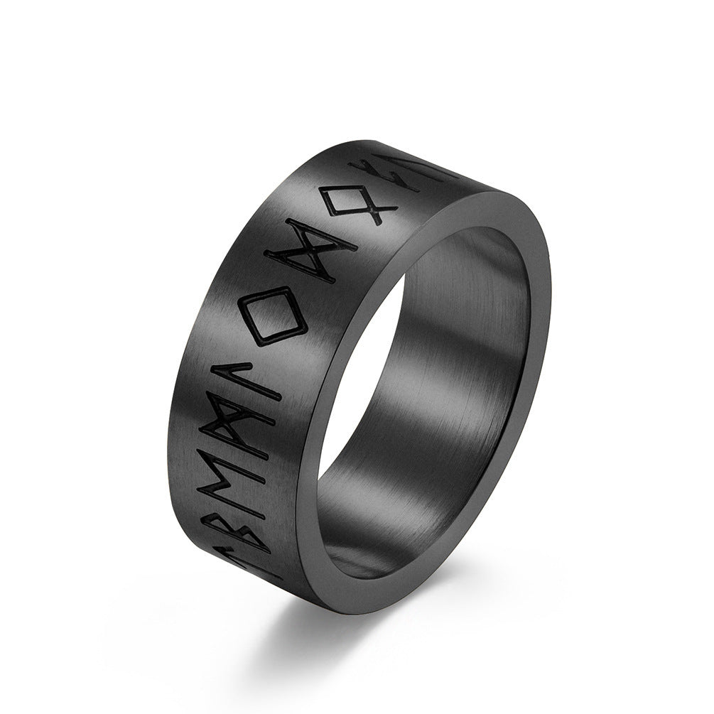 Titanium Steel Matte Brushed Ring for Men