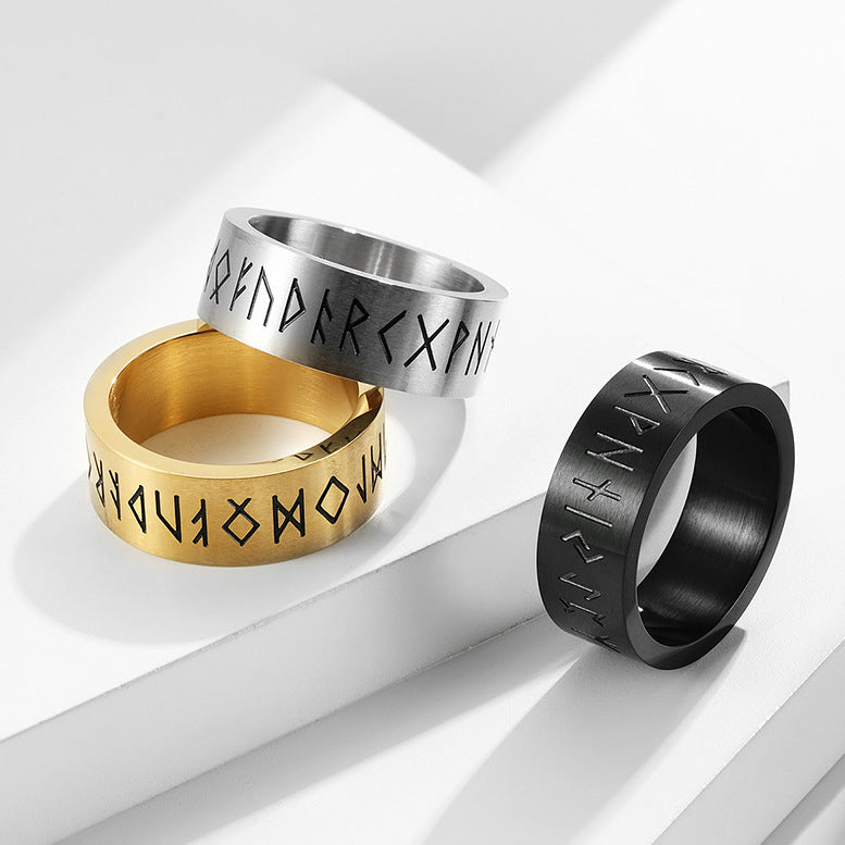 Titanium Steel Matte Brushed Ring for Men